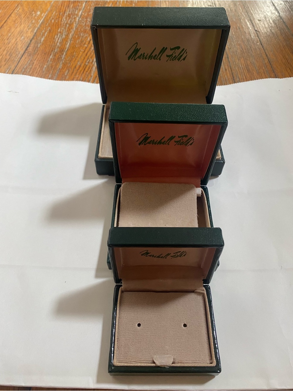 VINTAGE - Marshall Fields' set of 3 Jewelry Boxes